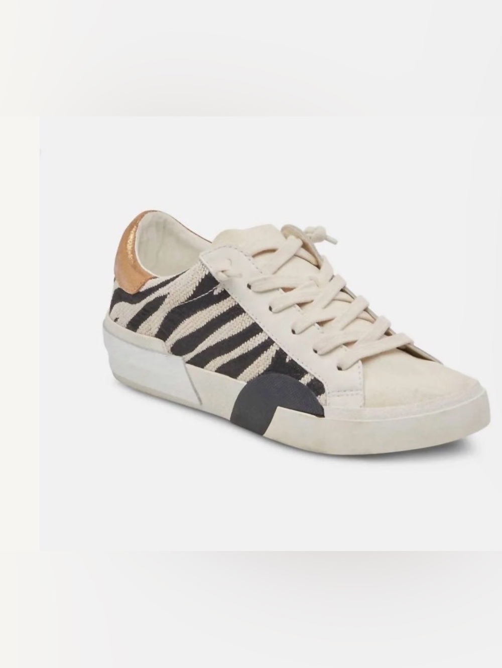 Dolce Vita - Women's Zina Fabric Sneakers size 9 Zebra Print